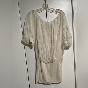 Sofia Champagne Dolman Sleeve & Fitted Waist Women's Blouse